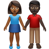 Femme And Homme Holding Hands: Peau Mate, Peau Foncée pour Apple iOS 26.4