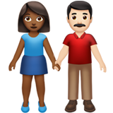 Femme And Homme Holding Hands: Peau Mate, Peau Claire pour Apple iOS 26.4