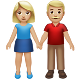 Femme And Homme Holding Hands: Peau Moyennement Claire pour Apple iOS 26.4