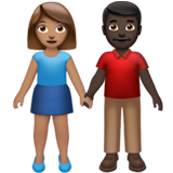 Femme And Homme Holding Hands: Peau Légèrement Mate, Peau Foncée pour Apple iOS 26.4