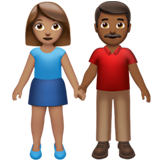 Femme And Homme Holding Hands: Peau Légèrement Mate, Peau Mate pour Apple iOS 26.4