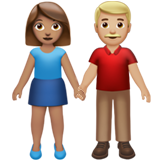 Frau And Mann Holding Hands: Medium Teint, Medium Til Lys Teint für Apple iOS 26.4