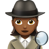 Detective Mujer: Tono De Piel Oscuro Medio para Apple iOS 26.4