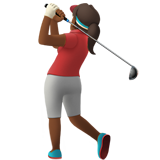 Woman Golfing: Tom de Pele Medium-Dark para Apple iOS 26.4