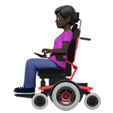 Woman in Motorized Wheelchair: Dark Skin Tone for Apple iOS 26.4