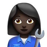 Woman Mechanic: Dark Skin Tone for Apple iOS 26.4