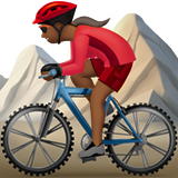 Mulher Fazendo Mountain Bike: Pele Morena Escura para Apple iOS 26.4