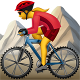 Mulher Fazendo Mountain Bike para Apple iOS 26.4
