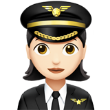 Piloto De Avião Mulher: Pele Clara para Apple iOS 26.4