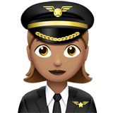 Pilot wanita: warna kulit sedang untuk Apple iOS 26.4