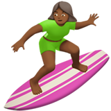 Woman Surfing: Medium-Dark Skin Tone for Apple iOS 26.4