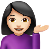 Mulher Com A Palma Virada Para Cima: Pele Clara para Apple iOS 26.4