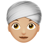 Mulher Com Turbante: Pele Morena Clara para Apple iOS 26.4