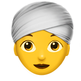 Woman Wearing Turban for Apple iOS 26.4