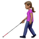 Mulher Com Bengala Para Cego: Pele Morena para Apple iOS 26.4