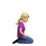 Wanita Berlutut Menghadap Kanan: Warna Kulit Sedang-Terang untuk Apple iOS 26.4