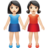 Duas Mulheres De Mãos Dadas: Pele Clara para Apple iOS 26.4