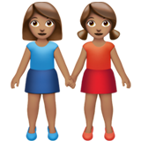 Duas Mulheres De Mãos Dadas: Pele Morena para Apple iOS 26.4