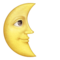 Rosto Da Lua De Quarto Minguante