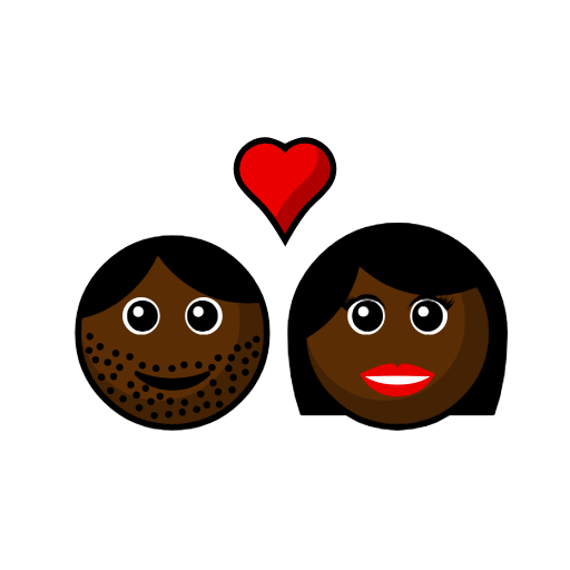 Couple With Heart - Man: Dark Skin Tone, Woman: Dark Skin Tone Couple With Heart - Man: Dark Skin Tone, Woman: Dark Skin Tone