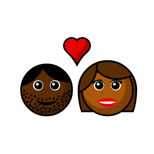 Couple With Heart - Man: Dark Skin Tone, Woman: Medium-Dark Skin Tone Couple With Heart - Man: Dark Skin Tone, Woman: Medium-Dark Skin Tone