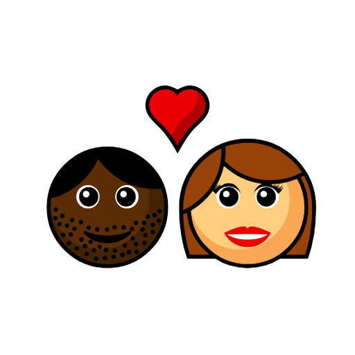 Couple With Heart - Man: Dark Skin Tone, Woman: Medium-Light Skin Tone Couple With Heart - Man: Dark Skin Tone, Woman: Medium-Light Skin Tone