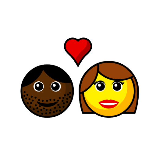 Couple With Heart - Man: Dark Skin Tone, Woman: No Skin Tone Couple With Heart - Man: Dark Skin Tone, Woman: No Skin Tone