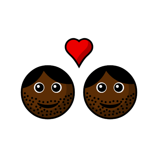 Couple with Heart: Man, Man, Dark Skin Tone Couple with Heart: Man, Man, Dark Skin Tone