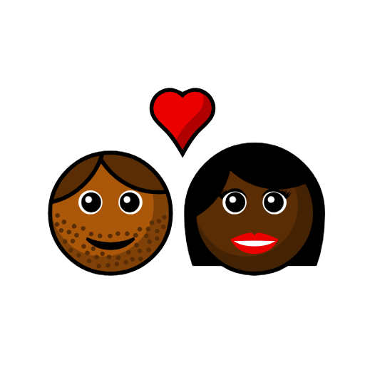 Couple With Heart - Man: Medium-Dark Skin Tone, Woman: Dark Skin Tone Couple With Heart - Man: Medium-Dark Skin Tone, Woman: Dark Skin Tone