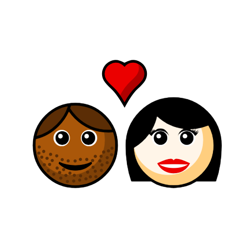 Couple With Heart - Man: Medium-Dark Skin Tone, Woman: Light Skin Tone Couple With Heart - Man: Medium-Dark Skin Tone, Woman: Light Skin Tone
