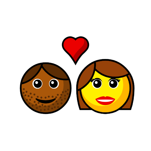 Couple With Heart - Man: Medium-Dark Skin Tone, Woman: No Skin Tone Couple With Heart - Man: Medium-Dark Skin Tone, Woman: No Skin Tone