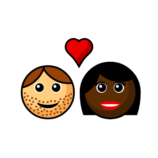 Couple With Heart - Man: Medium-Light Skin Tone, Woman: Dark Skin Tone Couple With Heart - Man: Medium-Light Skin Tone, Woman: Dark Skin Tone