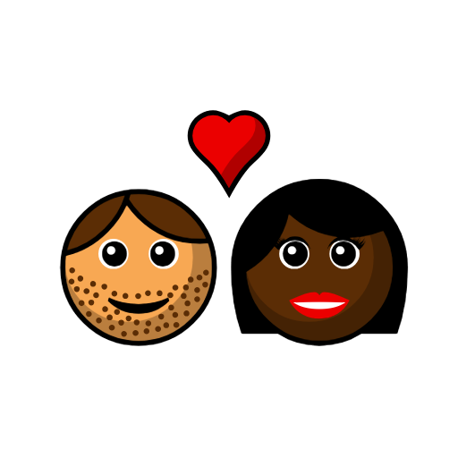 Couple With Heart - Man: Medium Skin Tone, Woman: Dark Skin Tone Couple With Heart - Man: Medium Skin Tone, Woman: Dark Skin Tone
