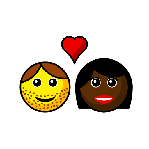 Couple With Heart - Man: No Skin Tone, Woman: Dark Skin Tone Couple With Heart - Man: No Skin Tone, Woman: Dark Skin Tone
