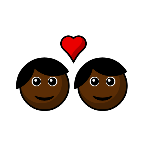 Couple With Heart: Person, Person, Dark Skin Tone Couple With Heart: Person, Person, Dark Skin Tone