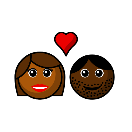 Couple with Heart: Woman, Man, Medium-Dark Skin Tone, Dark Skin Tone Couple with Heart: Woman, Man, Medium-Dark Skin Tone, Dark Skin Tone