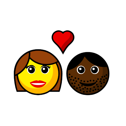 Couple With Heart - Woman: No Skin Tone, Man: Dark Skin Tone Couple With Heart - Woman: No Skin Tone, Man: Dark Skin Tone