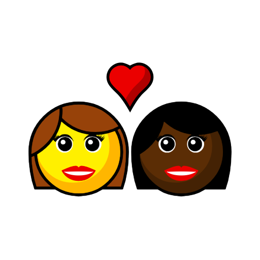 Couple With Heart - Woman: No Skin Tone, Woman: Dark Skin Tone Couple With Heart - Woman: No Skin Tone, Woman: Dark Skin Tone