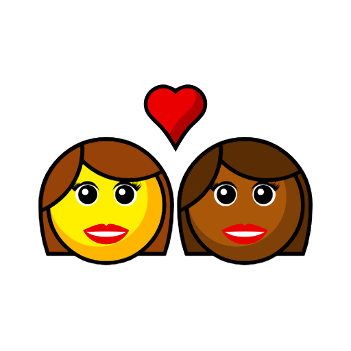 Couple With Heart - Woman: No Skin Tone, Woman: Medium-Dark Skin Tone Couple With Heart - Woman: No Skin Tone, Woman: Medium-Dark Skin Tone