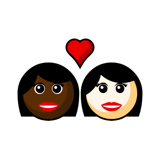 Couple with Heart: Woman, Woman, Dark Skin Tone, Light Skin Tone Couple with Heart: Woman, Woman, Dark Skin Tone, Light Skin Tone