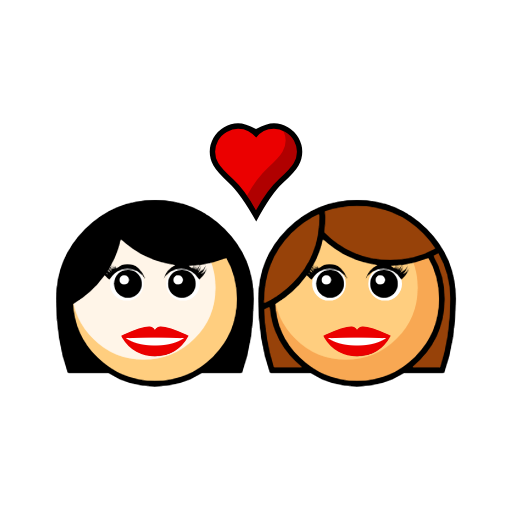 Couple with Heart: Woman, Woman, Light Skin Tone, Medium-Light Skin Tone Couple with Heart: Woman, Woman, Light Skin Tone, Medium-Light Skin Tone