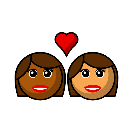 Couple with Heart: Woman, Woman, Medium-Dark Skin Tone, Medium Skin Tone Couple with Heart: Woman, Woman, Medium-Dark Skin Tone, Medium Skin Tone