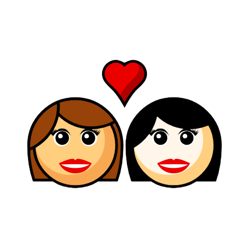 Couple with Heart: Woman, Woman, Medium-Light Skin Tone, Light Skin Tone Couple with Heart: Woman, Woman, Medium-Light Skin Tone, Light Skin Tone