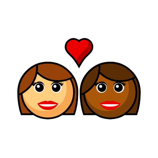 Couple with Heart: Woman, Woman, Medium-Light Skin Tone, Medium-Dark Skin Tone Couple with Heart: Woman, Woman, Medium-Light Skin Tone, Medium-Dark Skin Tone