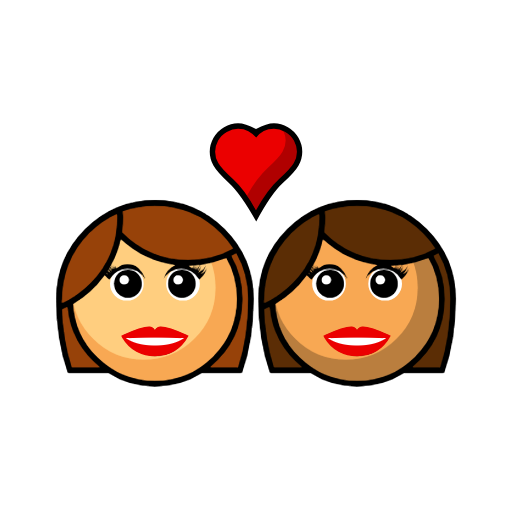Couple with Heart: Woman, Woman, Medium-Light Skin Tone, Medium Skin Tone Couple with Heart: Woman, Woman, Medium-Light Skin Tone, Medium Skin Tone
