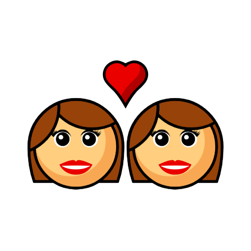 Couple with Heart: Woman, Woman, Medium-Light Skin Tone Couple with Heart: Woman, Woman, Medium-Light Skin Tone