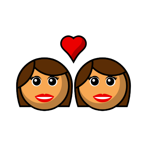 Couple with Heart: Woman, Woman, Medium Skin Tone Couple with Heart: Woman, Woman, Medium Skin Tone