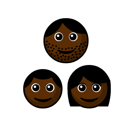 Family - Man: Dark Skin Tone, Boy: Dark Skin Tone, Girl: Dark Skin Tone Family - Man: Dark Skin Tone, Boy: Dark Skin Tone, Girl: Dark Skin Tone