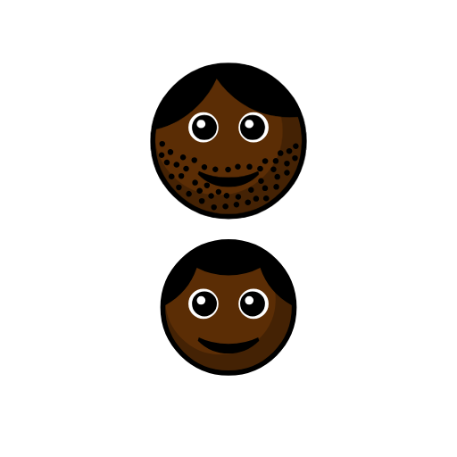Family - Man: Dark Skin Tone, Boy: Dark Skin Tone Family - Man: Dark Skin Tone, Boy: Dark Skin Tone