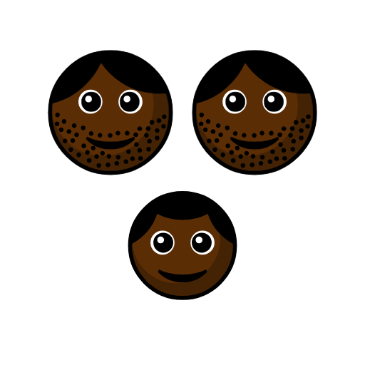 Family - Man: Dark Skin Tone, Man: Dark Skin Tone, Boy: Dark Skin Tone Family - Man: Dark Skin Tone, Man: Dark Skin Tone, Boy: Dark Skin Tone